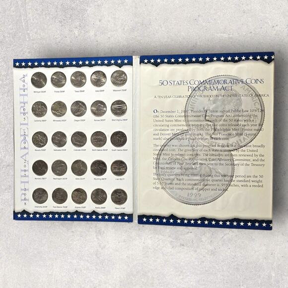 US Mint 50 State Quarters 1999-2008 Completed Folder - Picture 5 of 8